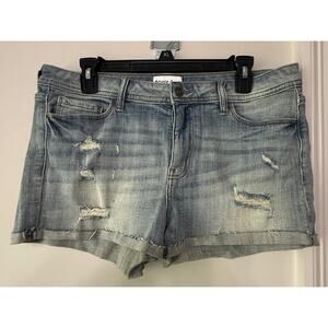 Studio Blue Distressed Denim Shorts Women's 30